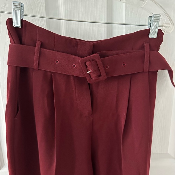 Burgundy high waisted pants - Picture 3 of 4